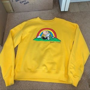peanuts snoopy & charlie brown crewneck sweater